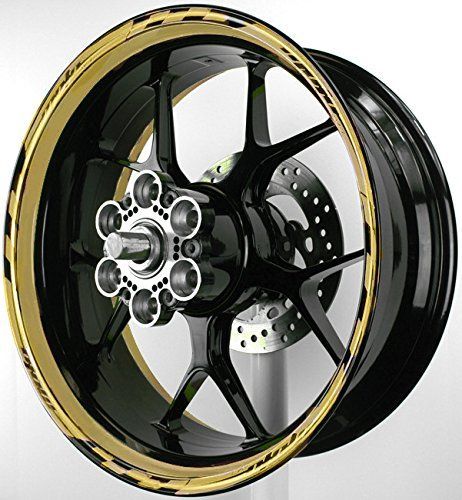 MOTOINKZ バイク用 17インチ フルカスタム リムステッカー GP2 ゴールド B-85-GOLD