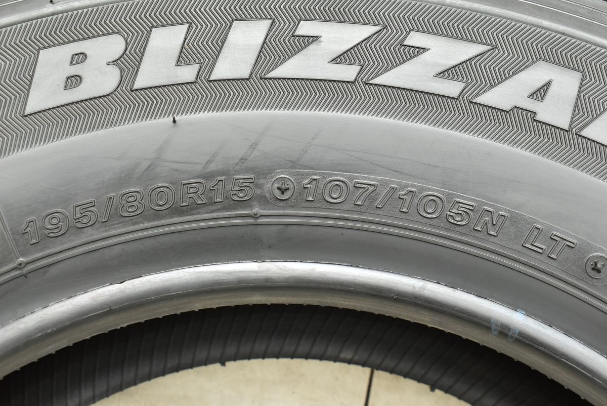ブリヂストン V600 195/80R15 バリ山！『100205』ハイエース