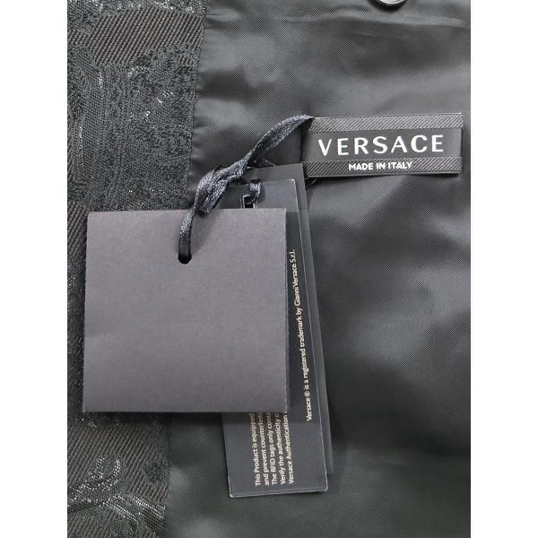 VERSACE ヴェルサーチ 19AW 刺繍テーラードジャケット ブラック 52 - メルカリ