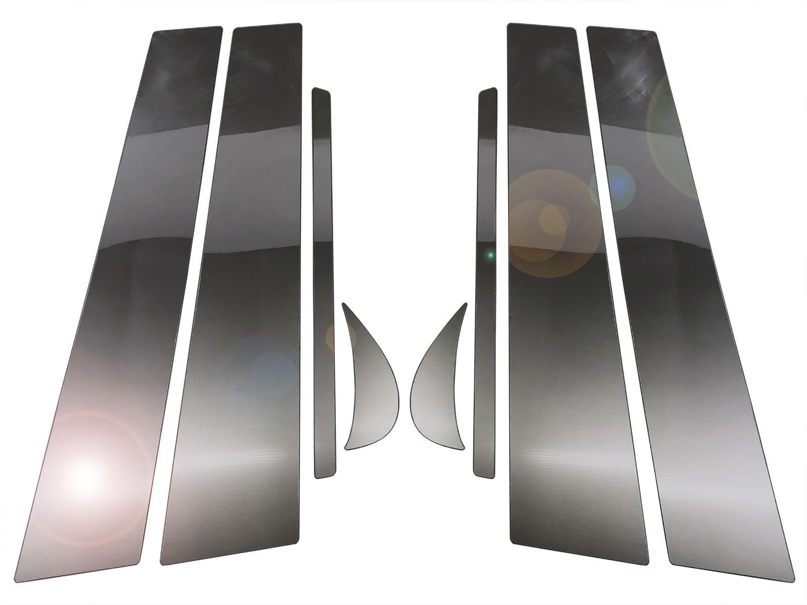 BRIGHTZ カムリ AXVH70 AXVH75 超鏡面ステンレスブラックメッキピラーパネルカバー 8PC バイザー無用 PIL－BLA－411 AXVH H70 H75 70 75