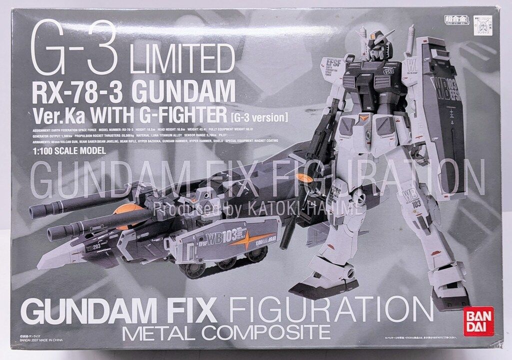 BANDAI GUNDAM FIX FIGURATION METAL COMPOSITE 機動戦士ガンダム G-3LIMITED RX-78-3 ガンダムver.ka WITH Gファイター G-3ver 1001