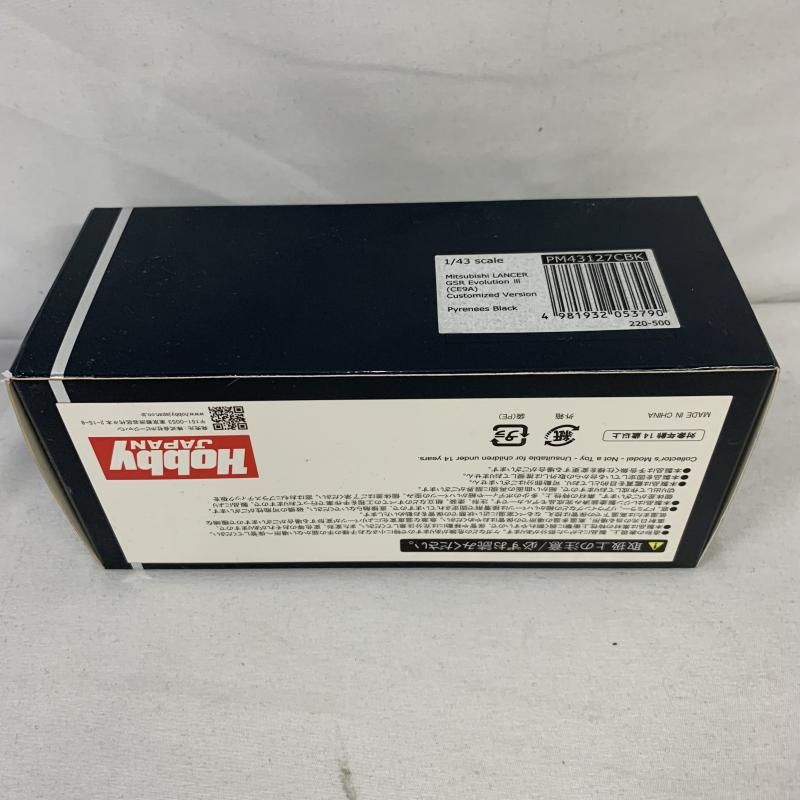 【中古】1/43 ﾎﾟｽﾄﾎﾋﾞｰ 三菱 ﾗﾝｻｰ GSR Evolution III (CE9A) ｶｽﾀﾑﾊﾞｰｼﾞｮﾝ ﾋﾟﾚﾈｰﾌﾞﾗｯｸ[91][240091386429] 中古】1/43 ﾎﾟｽﾄﾎﾋﾞｰ 三菱 ﾗﾝｻｰ GSR Evolution III (CE9A) ｶｽﾀﾑ