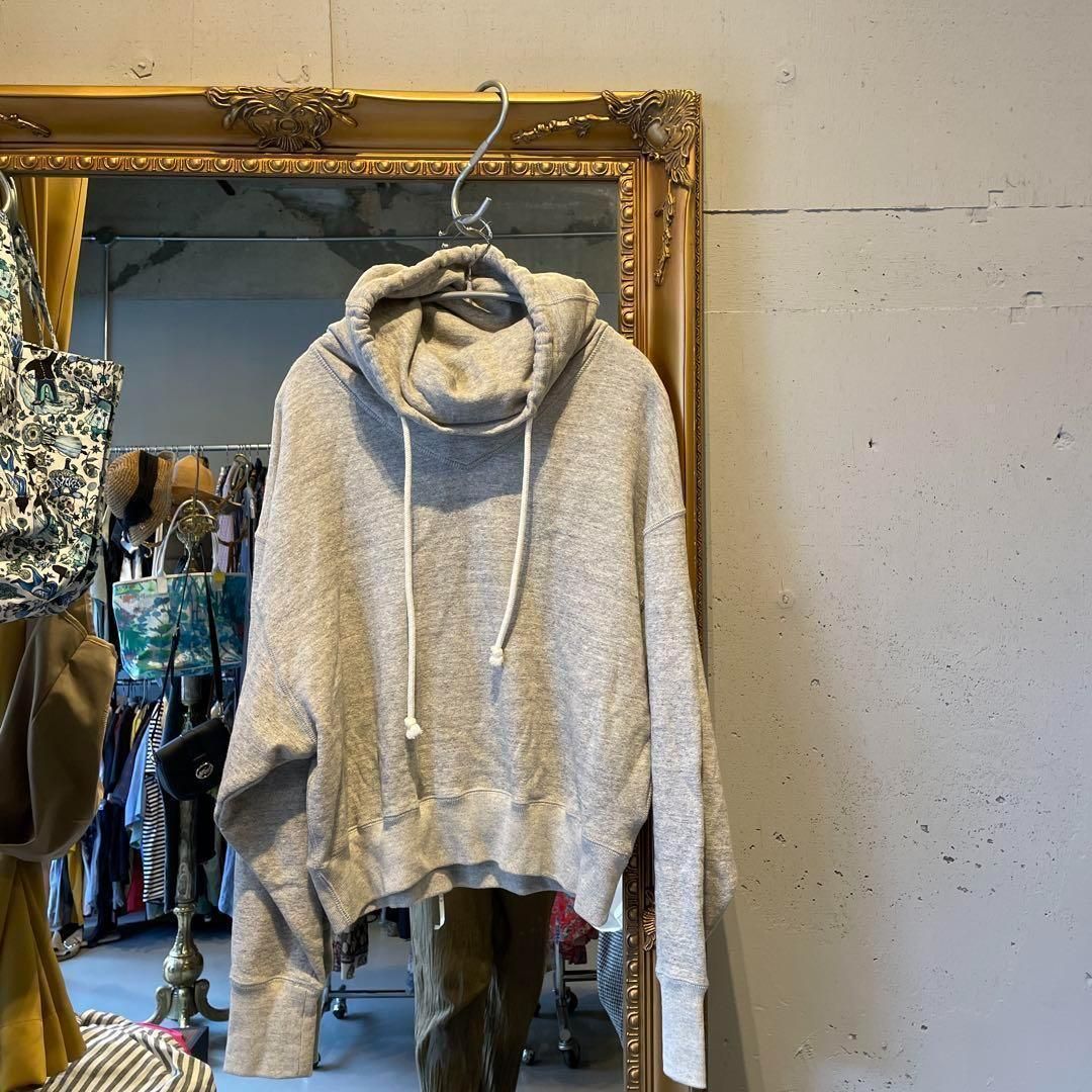 INSCRIRE アンスクリア パーカー グレー トレーナー 長袖 グレー トレーナー スエット コットン お呼ばれ デート オフィスカジュアル 食事会 モード