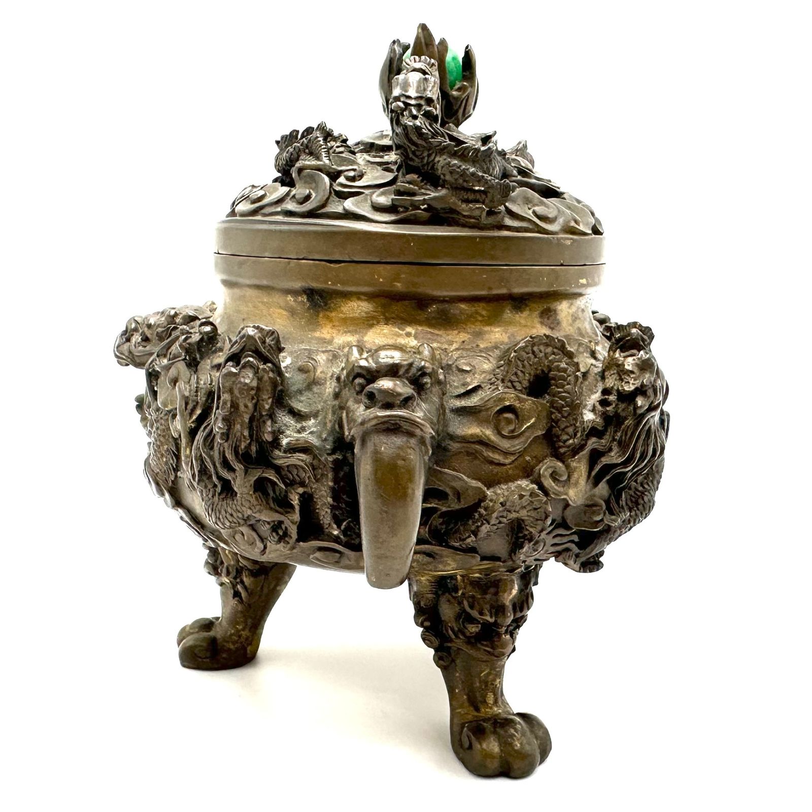 極美品】✨定価¥107,800✨九龍香炉 青銅 アンティーク 置物 中国