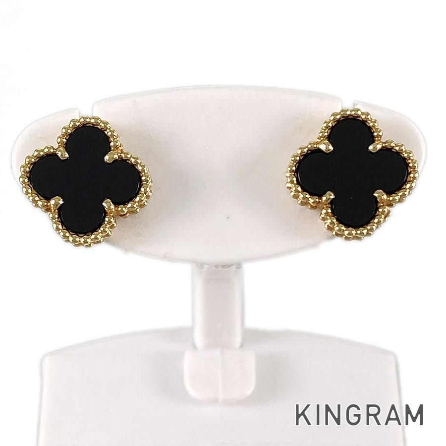 VanCleef&Arpels スウィートアルハンブラ ピアスK18YGオニキス