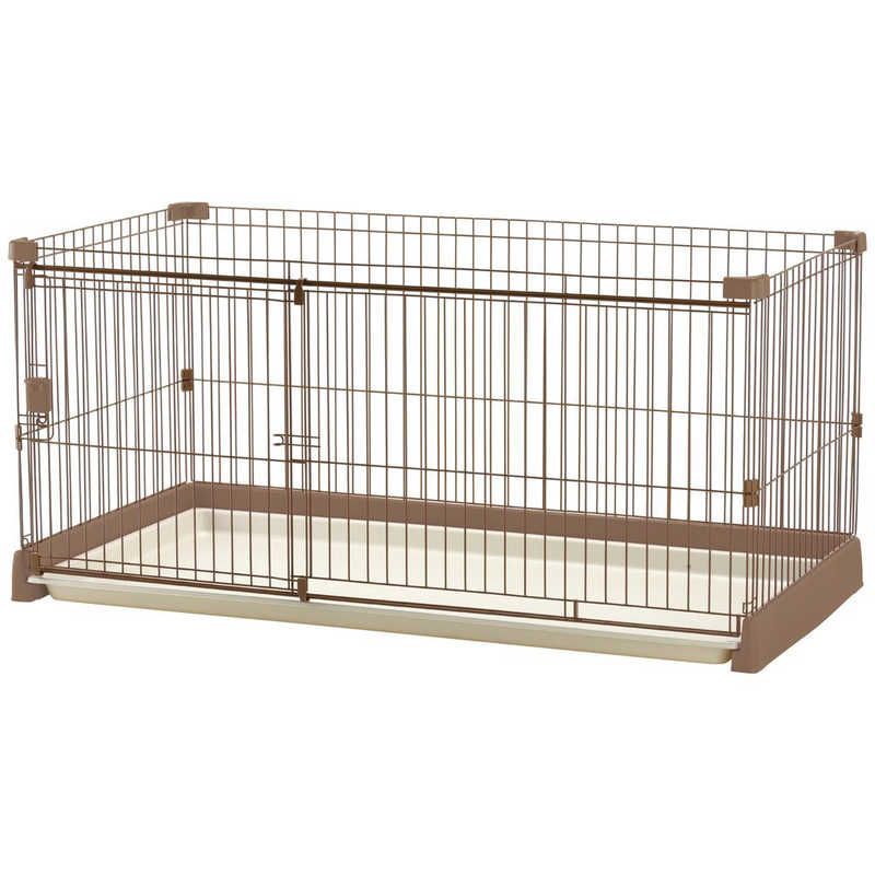 未開梱 リッチェル ペット用 お掃除 簡単サークル ブラウン 150cm×80cm