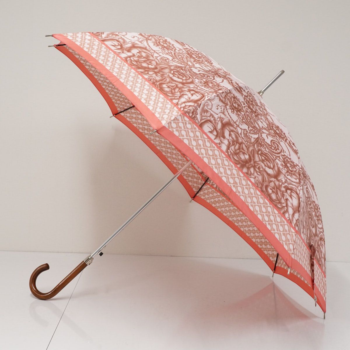 GHERARDINI 耐風 傘 (未使用) 耐風傘 GHERARDINI ゲラルディーニ USED美品 ローズ ピンク 日本