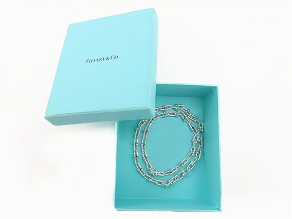 Tiffany & Co. シルバーネックレス ポーチ付き TIFFANY&Co. 新品仕上げ ティファニー ハードウェア スモール