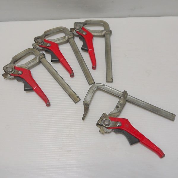 BESSEY ベッセイ ワンタッチレバークランプ GH16 ラチェット式レバー型 GH型 開き160mm 4丁セット 4個セット ≡DT6532