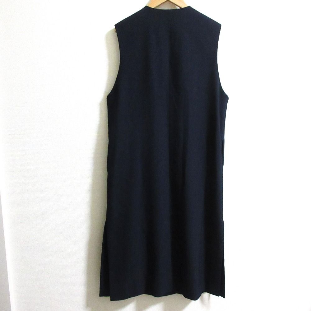 美品 UNITED ARROWS ユナイテッドアローズ Vネック ロングベスト 1522-144-2837 ネイビー レディース 古着 中古 UNITED ARROWS - 美品 UNITED ARROWS ユナイテッドアローズ V