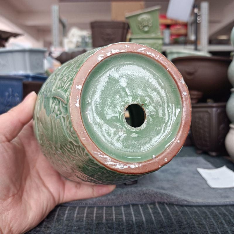 浮彫彩竜紋鉢 盆栽鉢 植木鉢 小品盆栽鉢 大品盆栽鉢