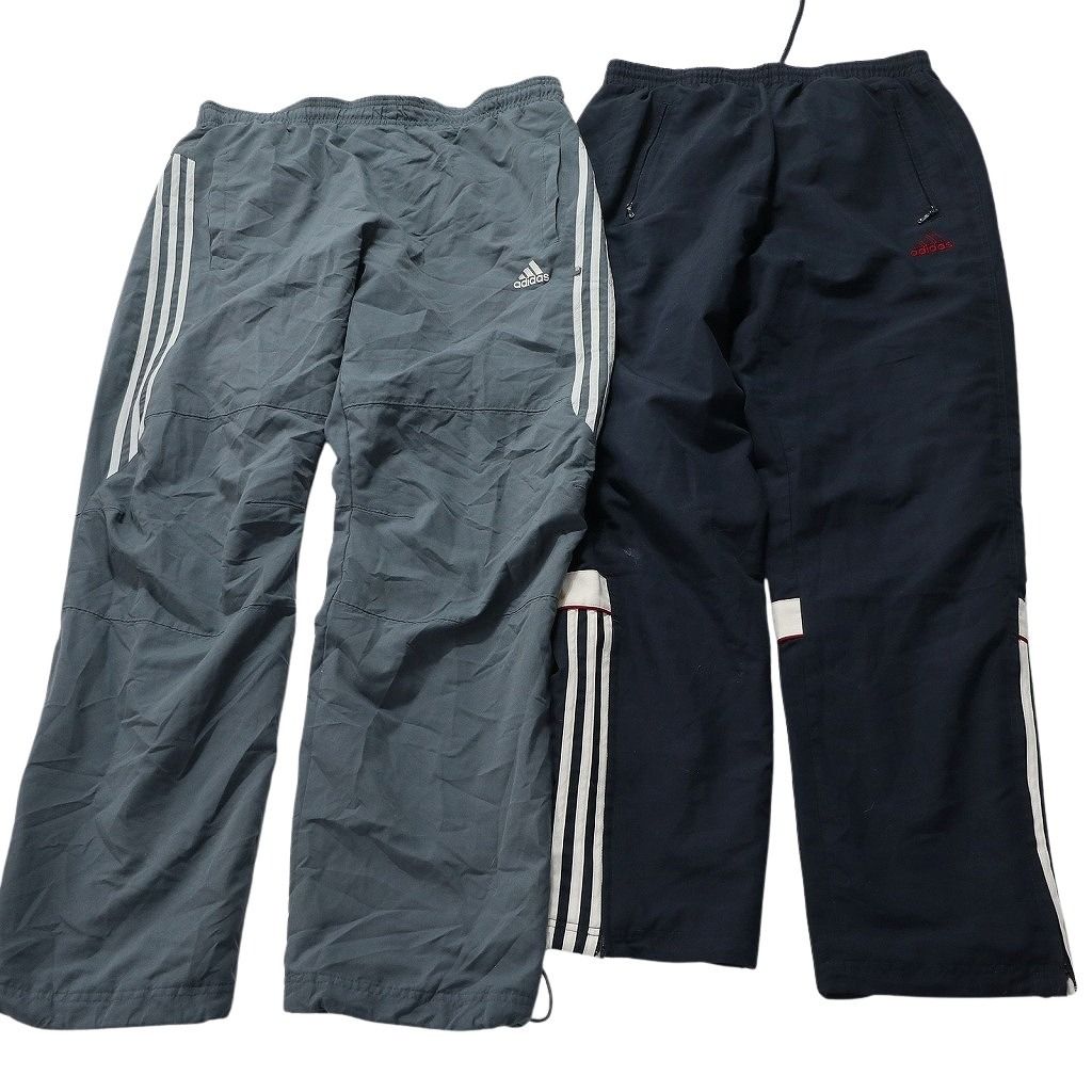 古着卸 まとめ売り アディダス adidas ウインドブレーカー パンツ 8枚セット メンズ Ｍ 90s ワイド 古着 NC0877