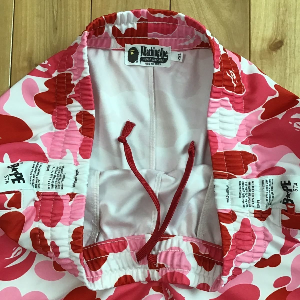 ☆2XL☆ ABC camo Pink BAPE STA TAPE JERSEY PANTS a bathing ape