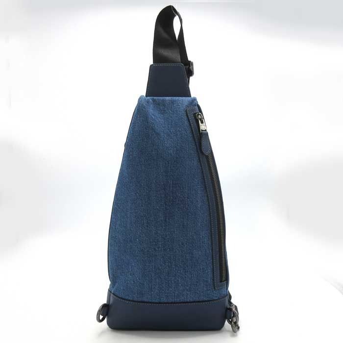 コーチ バッグ ショルダーバッグ COACH DOMINIC デニム スリングパック ボディバッグ CBI74 QBXR9 デニム×ディープブルー アウトレット メンズ