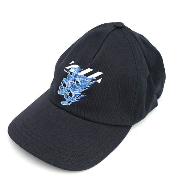 Off-White / オフホワイト ◆キャップ/BASEBALL CAP SKULLS/スカル/ブラック/サイズO/S OMLB008S19400017 メンズ　【中古】 Off-White / オフホワイト ◇キャップ/BASEBALL CAP SKULLS/スカル