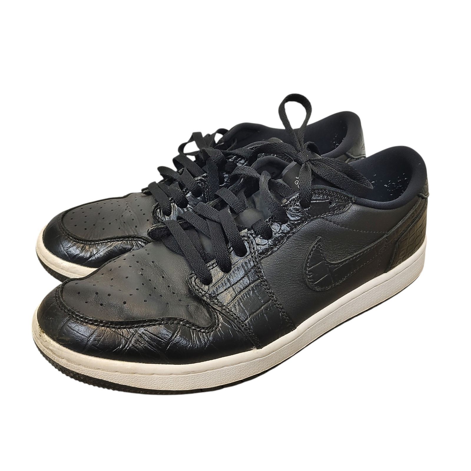 スニーカー Nike Air Jordan 1 Low Golf Black Crocodile Skin DD9315-003 Jordan Air Jordan 1 Golf Low 