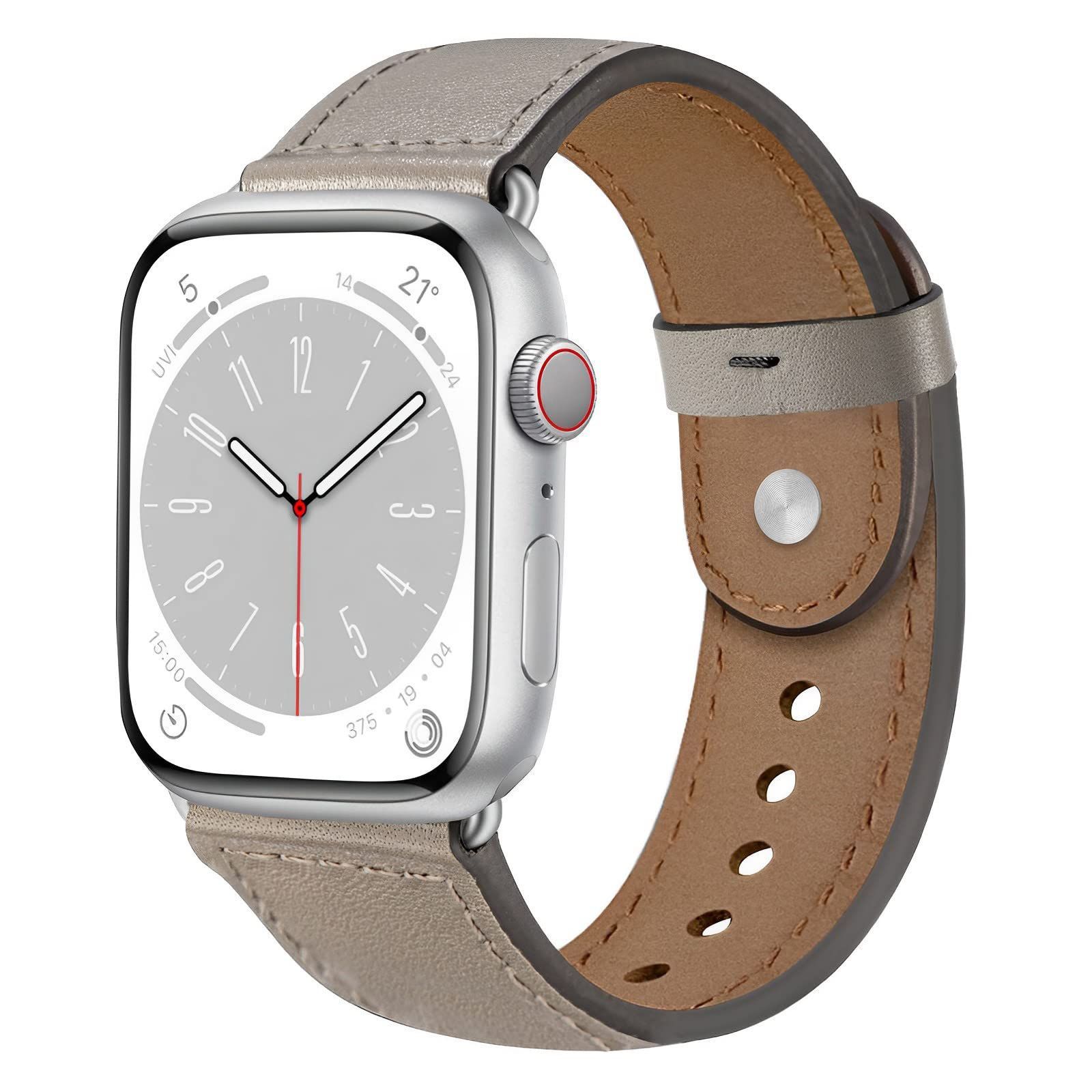 FEEKI コンパチブル Apple Watch バンド 49mm 45mm 44mm 42mm 41mm 40mm 38mm 本革 コンパチブル アップルウォッチ バンド ビジネススタイル 男女兼用 コンパチブル Apple Watch ベルト