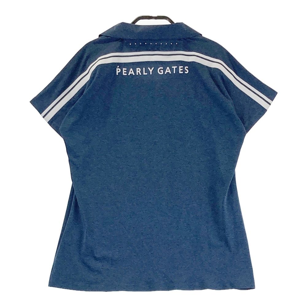 PEARLY GATES PPG 半袖シャツ 青 PEARLY GATES ネイビーシャツ PPGロゴ