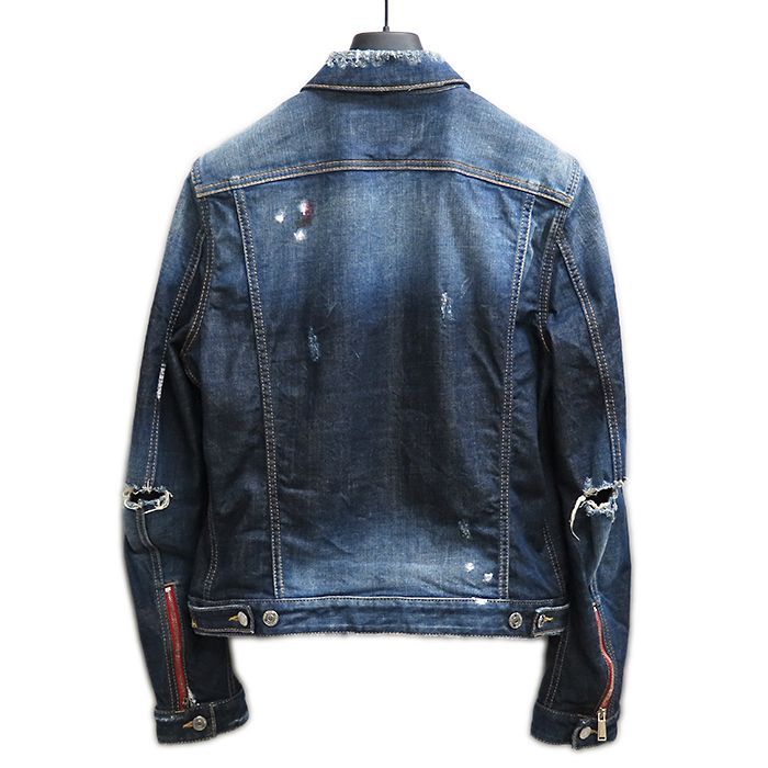 極美品】DSQUARED2 デニムジャケット ダメージ加工 近年モデル 赤タグ