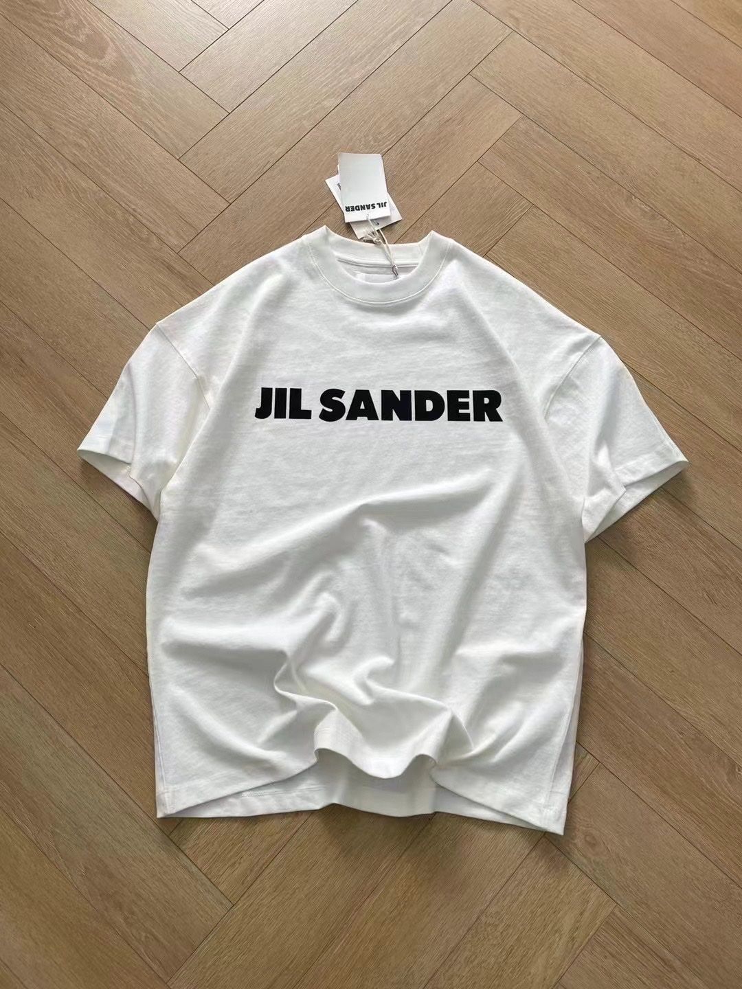 JIL SANDER プリント ロゴ コットン Tシャツ 男女兼用 M