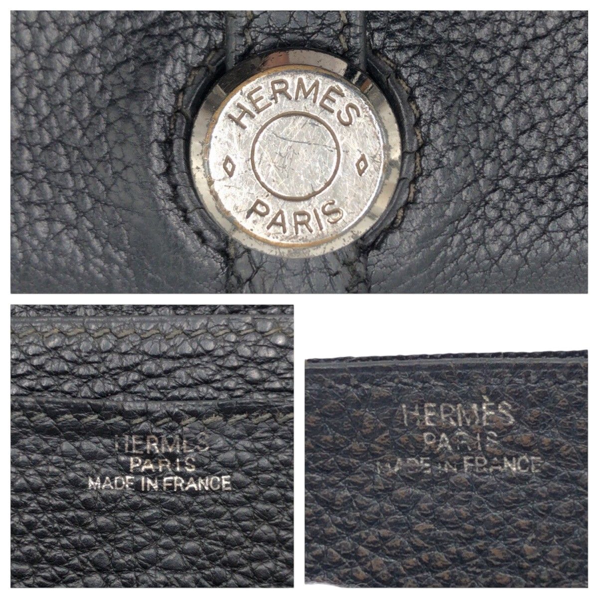HERMES エルメス ドゴンGM ブラック 黒 トリヨンクレマンス 長