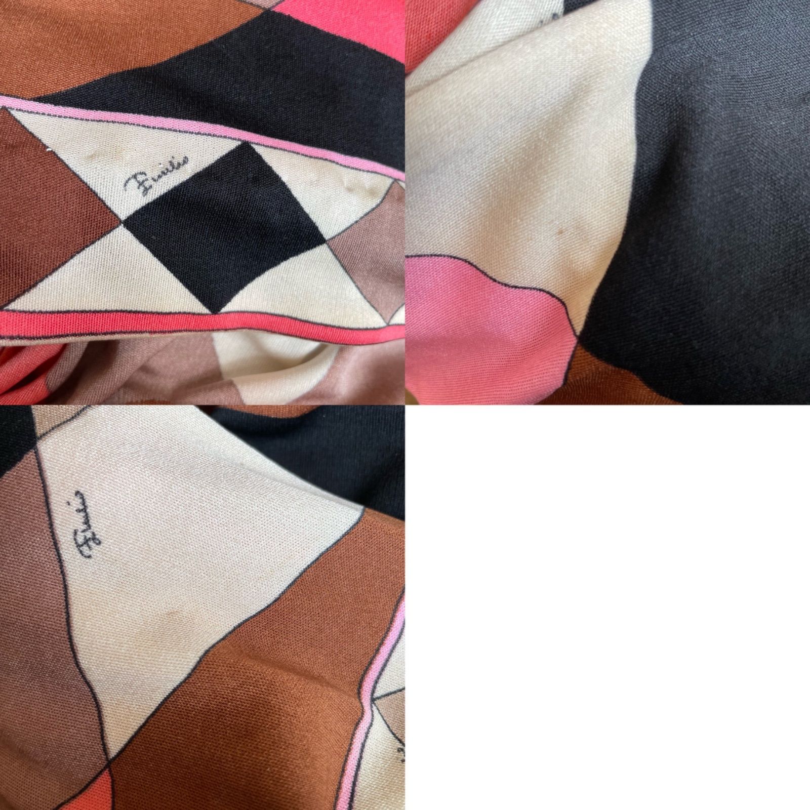 エミリオプッチ ヴィンテージ ワンピース ブラウン ピンク - メルカリ