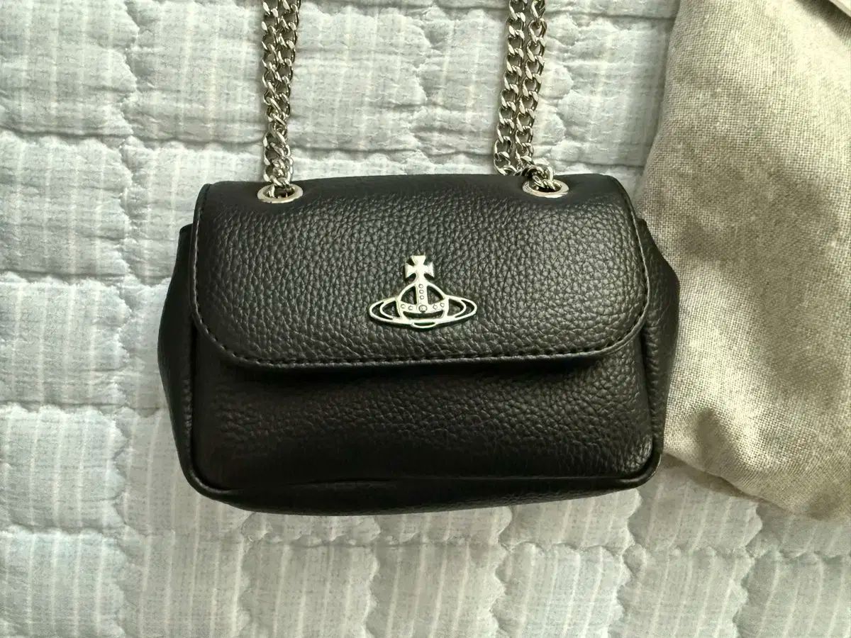 Vivienne Westwood ヴィヴィアン ウエストウッド レビガン グレイン チェーン パース ブラック