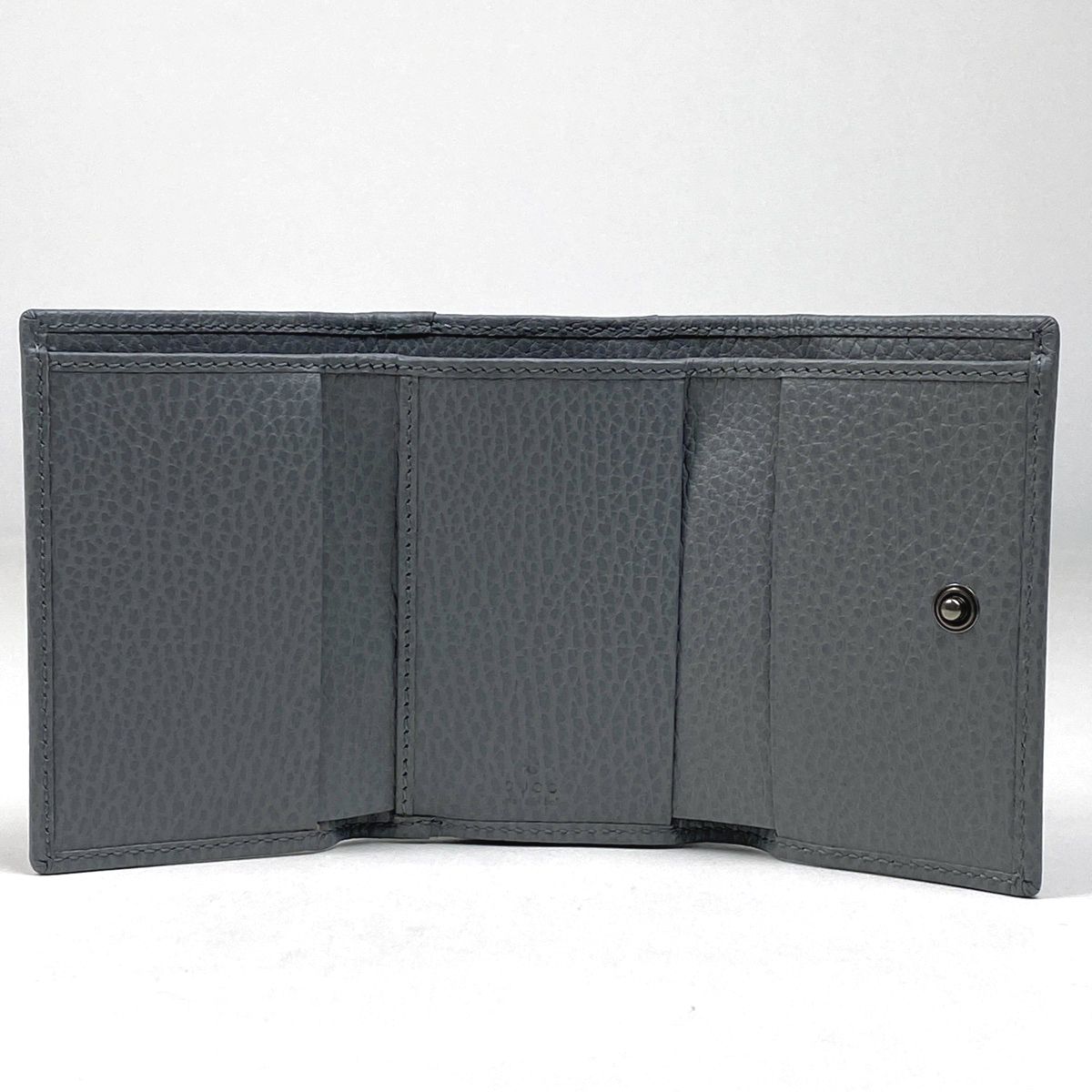 GUCCI GGマーモント 三つ折り財布 グレー