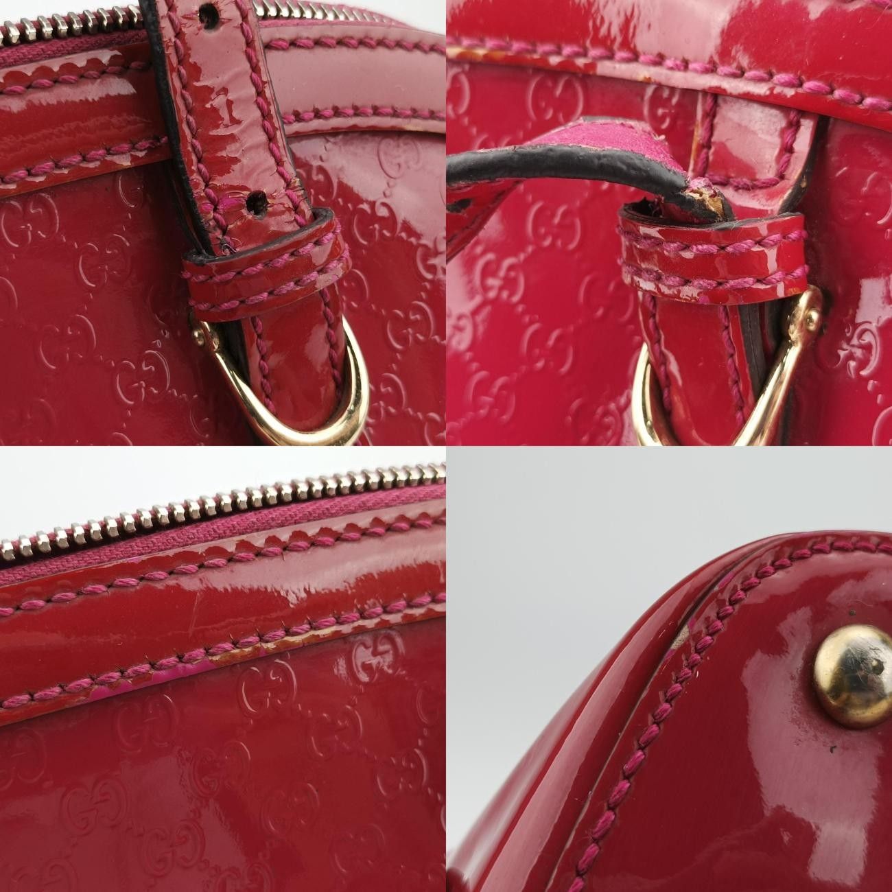 グッチGucciマイクログッチシマレッドパテント309617B015290070