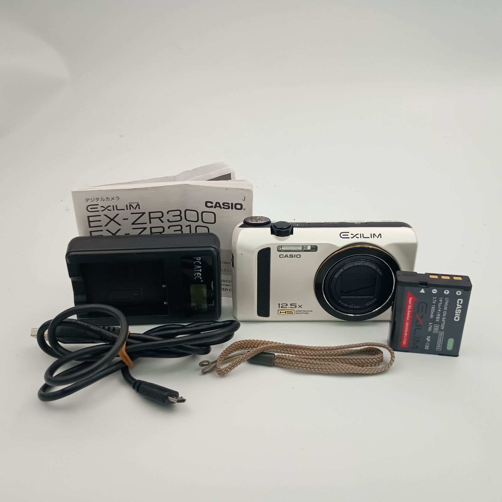 CASIO EXILIM EX-ZR300 コンパクトデジタルカメラ取説付き 中古】Casio カシオ EXILIM EX-ZR300 レッド コンパクトデジタル