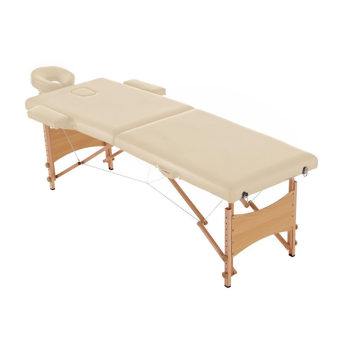 アイボリー】 マッサージベッド 折りたたみ コンパクト ストア 超軽量