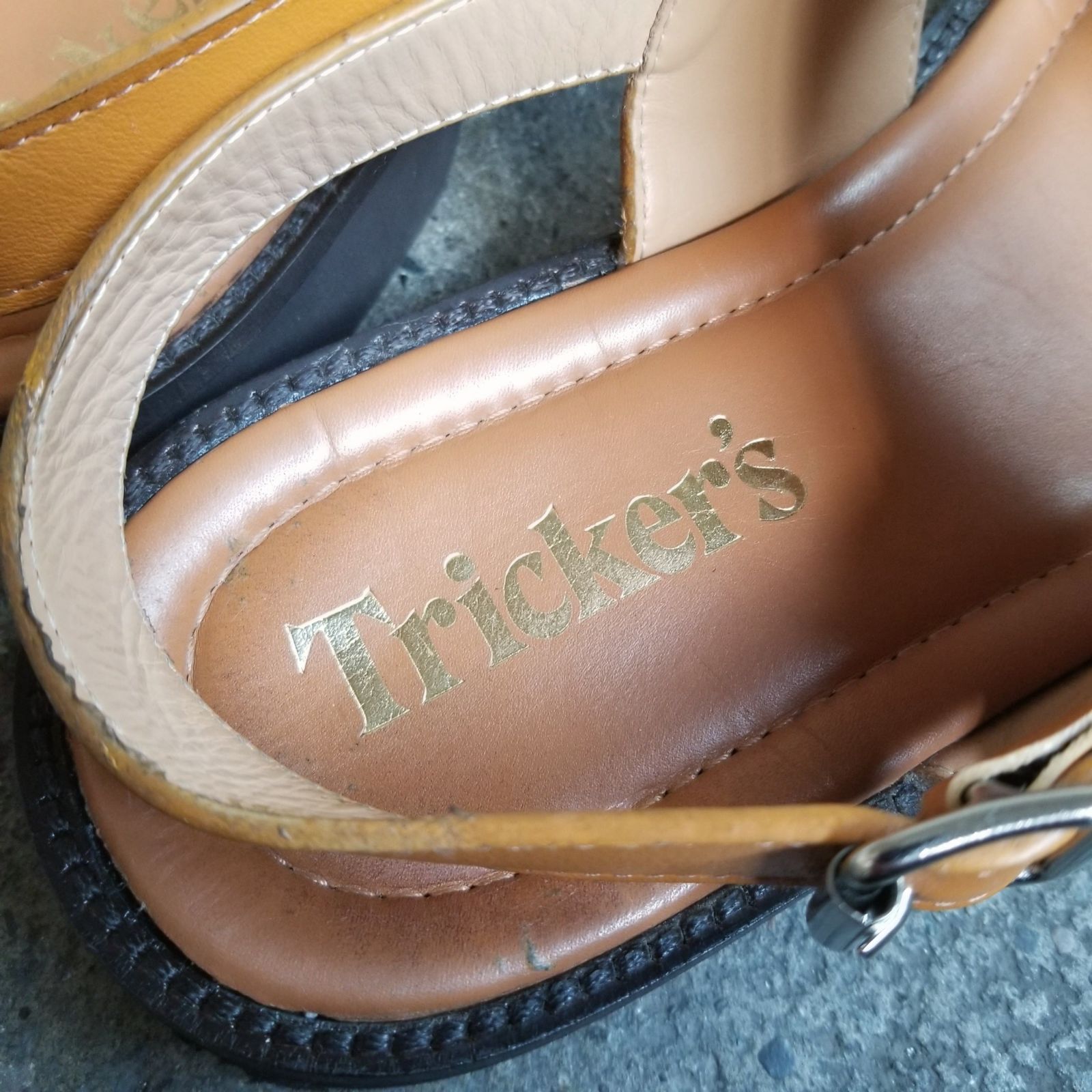 Tricker's SANDAL Art.05 / PAPAYA CALF 40 トリッカーズ サンダル