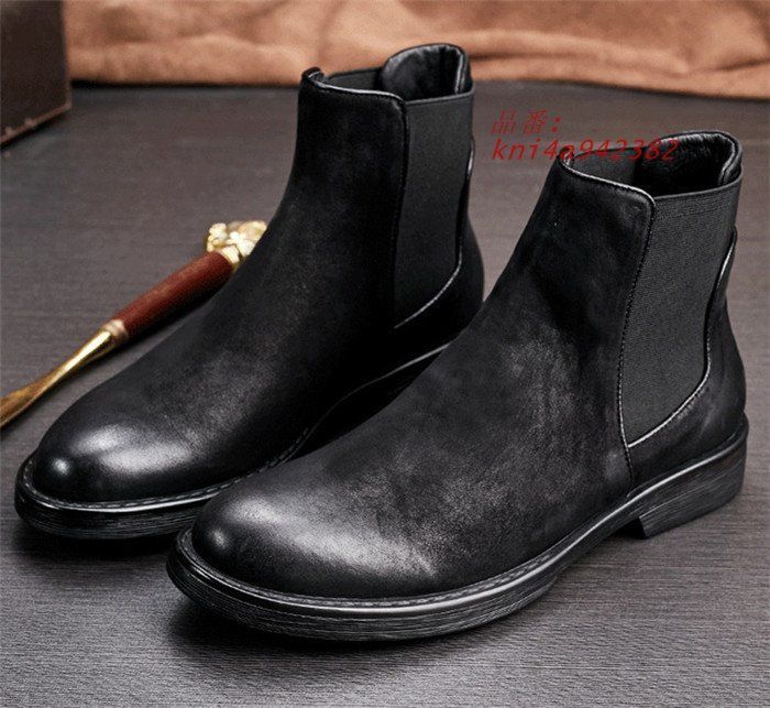繊細な響きの サイドゴアブーツ マーティンブーツ ブーツメンズ ショートブーツ 牛革 紳士靴 秋冬 ブーツ かっこいい 防寒 kni4a942382 安定した