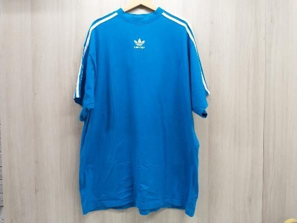 BALENCIAGA × adidas 3ラインTシャツ 表記サイズ 3 ブルー