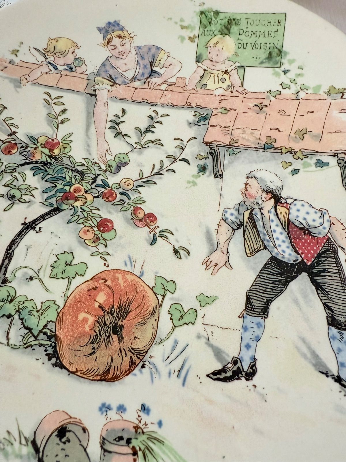 フランスアンティーク　サルグミンヌ　ALPHAND ディナープレート 2枚セット フランスアンティーク サルグミンヌ ALPHAND ディナープレート 2枚