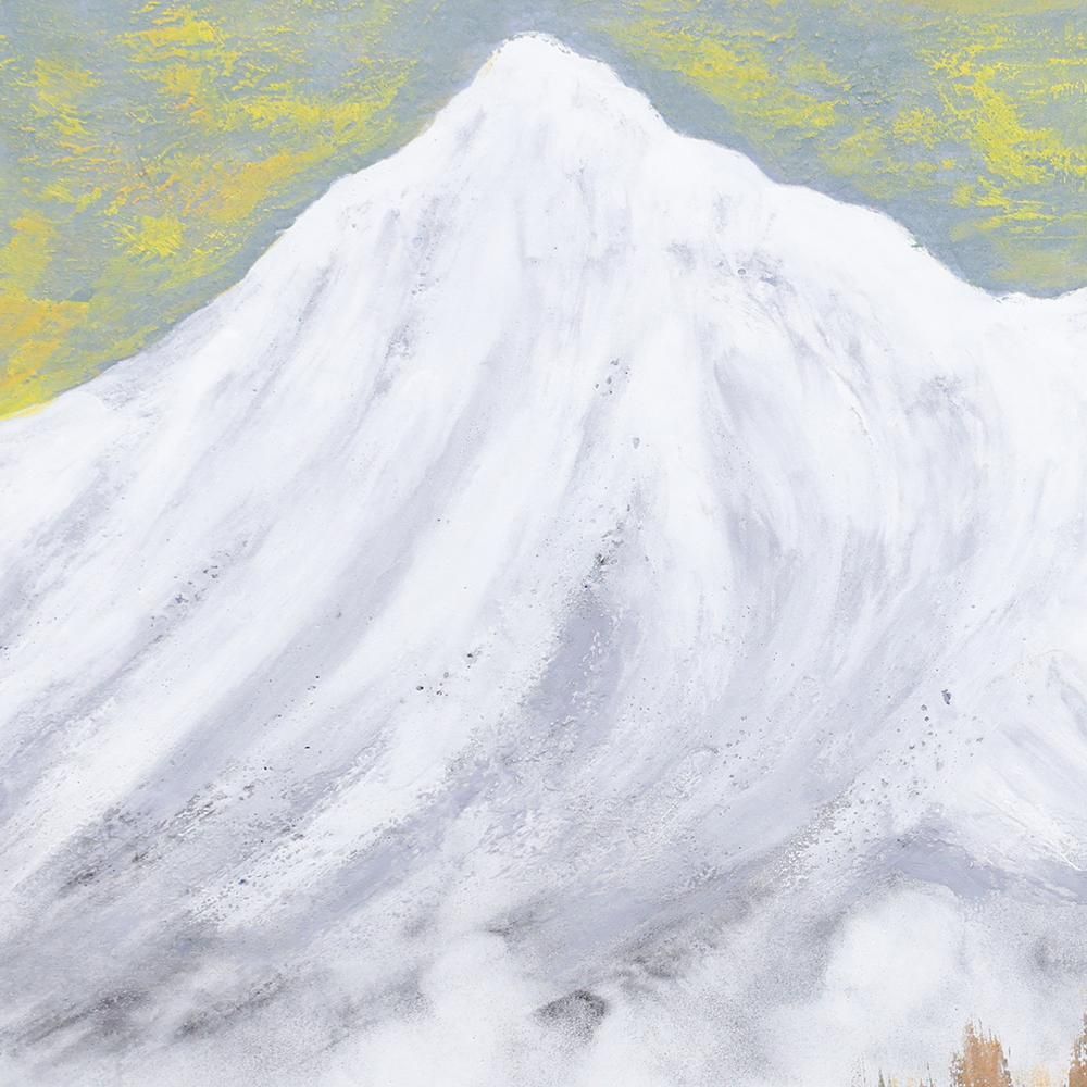 【真作】絵画　日本画　山里の暮らし　幻想の山村風景　水墨淡彩　箱入　X71 真作】絵画 日本画 山里の暮らし 幻想の山村風景 水墨淡彩 箱入