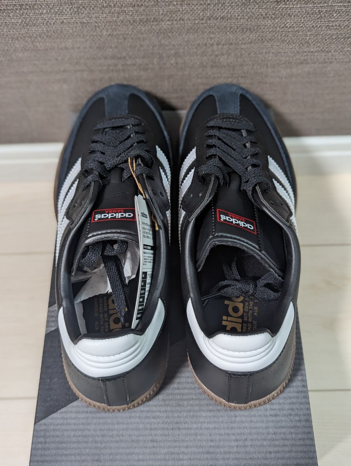 23.0cm 送料無料 新品未使用 adidas Samba Leather Core Black