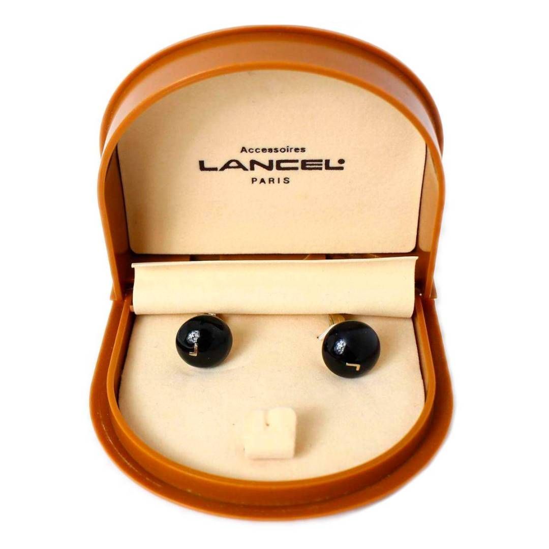 LANCEL/ランセル カフス ブラック×グレーブラック NT Bランク
