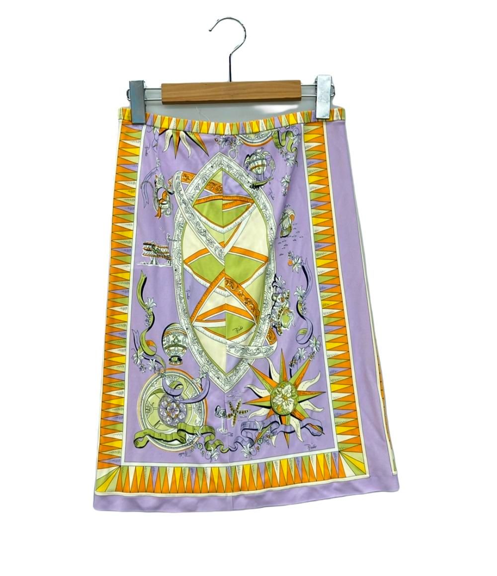 エミリオ プッチ 総柄膝丈スカート レディース SIZE 34 XS Emilio Pucci