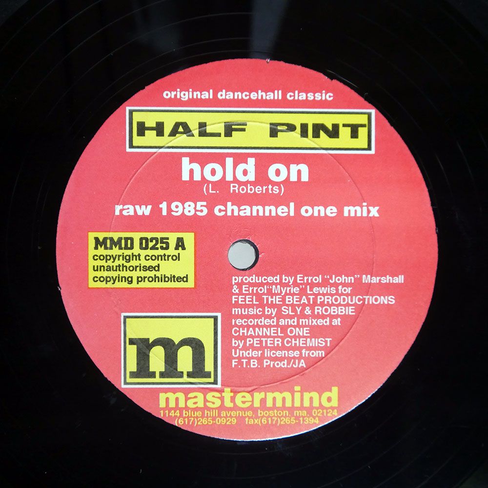 US盤 HALF PINT/HOLD ON / I WANNA BE DOWN/MASTERMIND MMD025