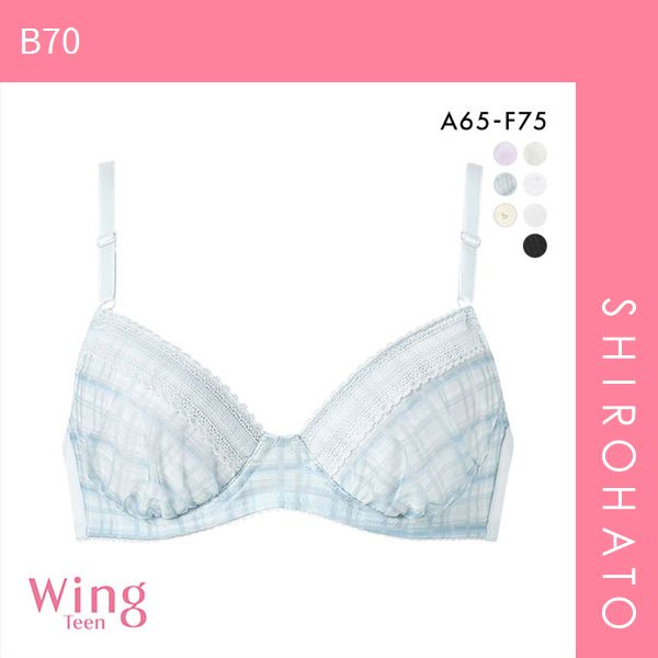 【高品質】 【SHIROHATO公式】【正規品・新品】ワコール Wacoal ウイング Wing teen AFTER STEP 3/4カップブラジャー ABCDEF ワイヤー入り ジュニア 女の子 単品(B70) ジュニアブラ