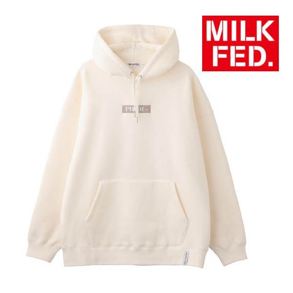 スウェット パーカー ミルクフェド MILKFED EMBROIDERED BAR SWEAT