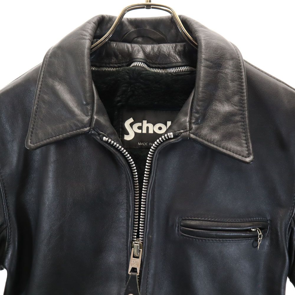 ショット USA製 643 レザー ライダースジャケット 38 ブラック schott
