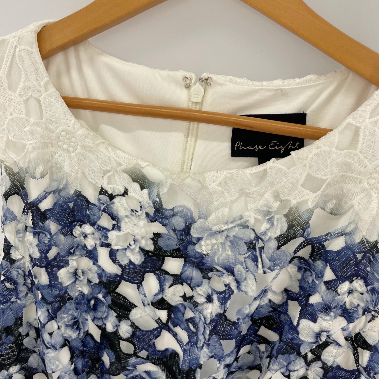 Phase Eightフェイズ・エイト 花柄レースワンピース sizeUK 10 