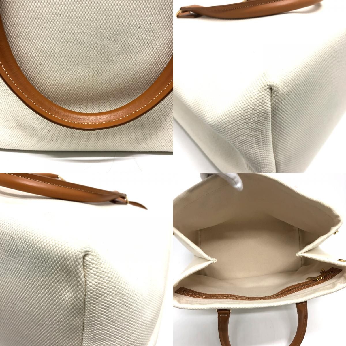 セリーヌ ロゴ ホリゾンタル カバ トートバッグ キャンバス