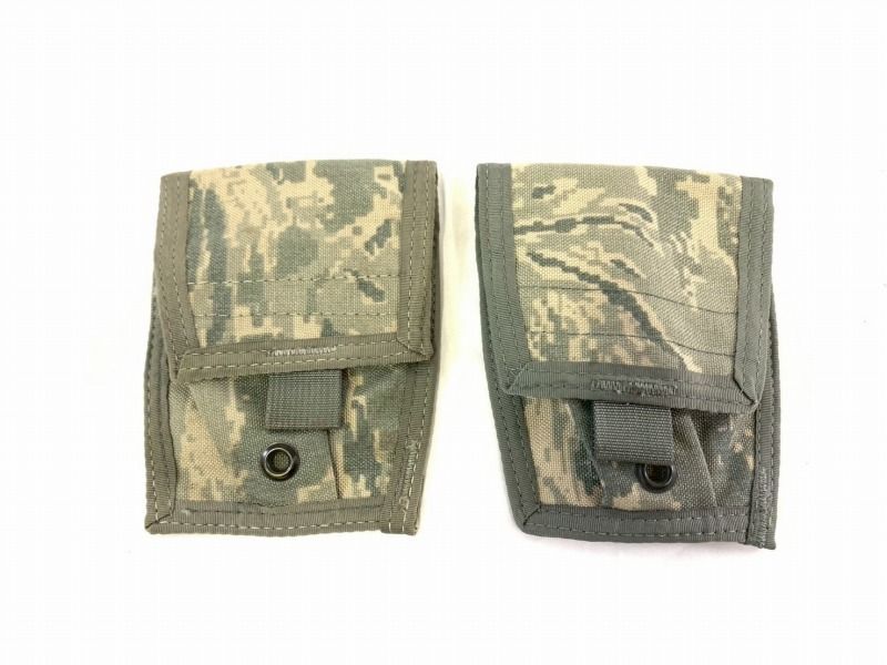 本物手錠と米軍放出品収納ポーチセット 米軍放出品】未使用 USAF SF手錠収納ポーチ2個セット ハンドカフ
