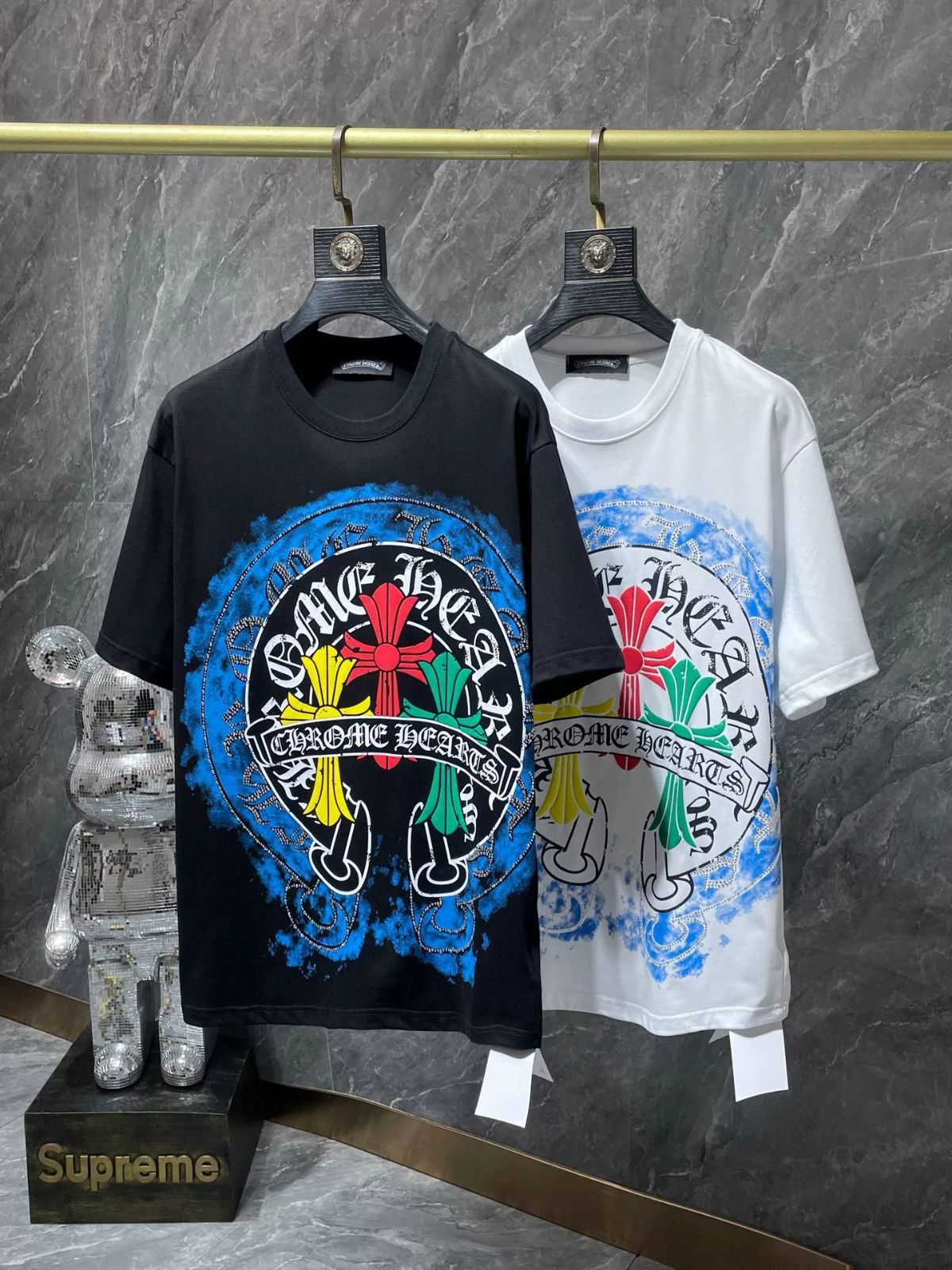 未使用Chrome Hearts | クロムハーツ 半袖 Ｔシャツ カットソー パーカー ホワイト ブラック