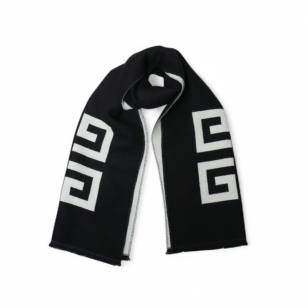 ジバンシー GIVENCHY マフラー ストール ロゴ ユニセックス メンズ レディース ブラック 人気 ブランド おしゃれ 誕生日 記念 プレゼント ギフト 送料無料