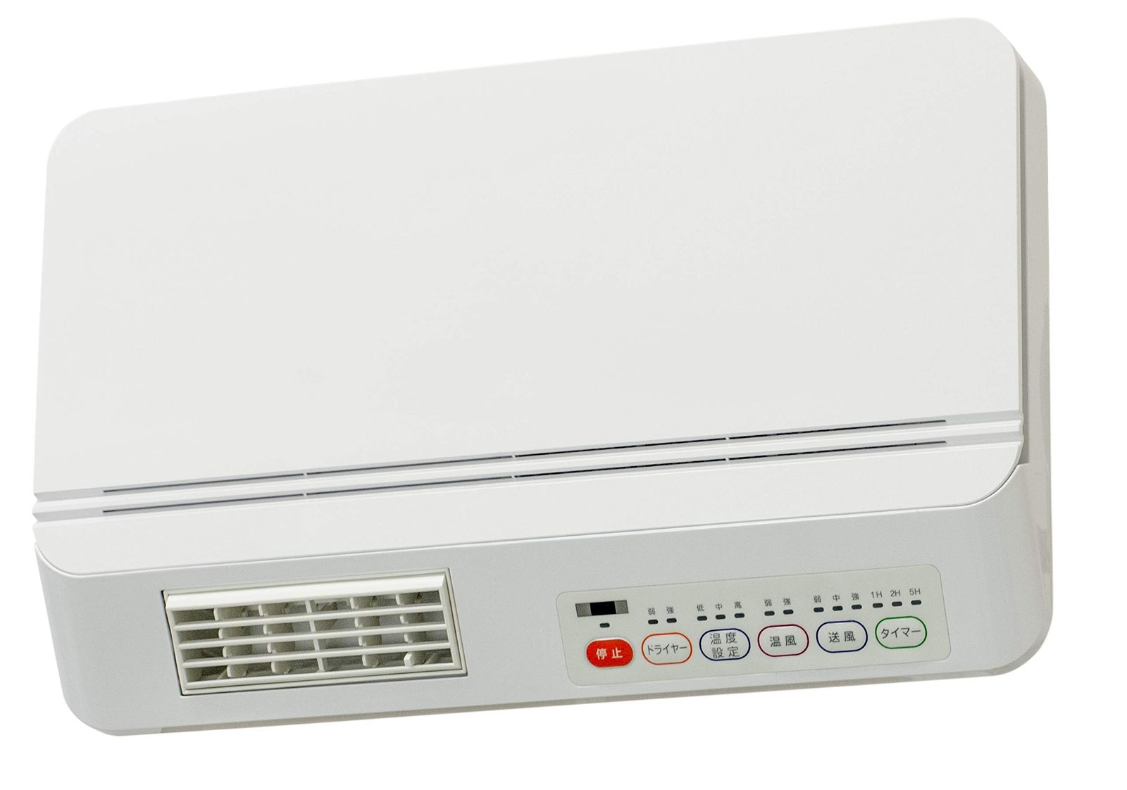 壁掛式 脱衣所温風ヒーター 温風|送風切替 山善 リモコン付 ドライヤー機能付 切タイマー付 ホワイト DFX-RJ12 W