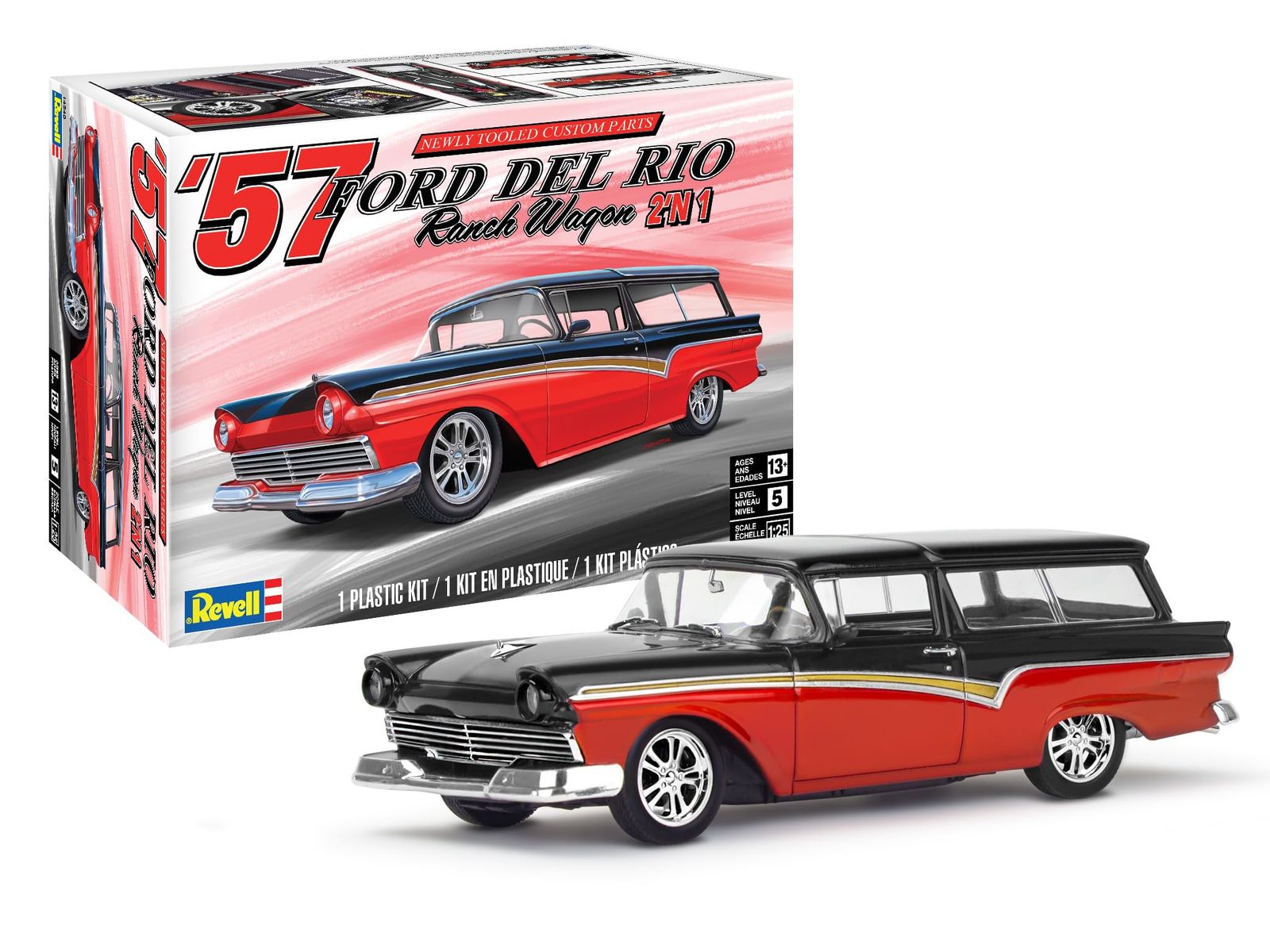 Revell 14548 57 フォード デル リオ ランチワゴン 2 N1 1 25スケール 197ピース スキルレベル5 モデル組み立てキット